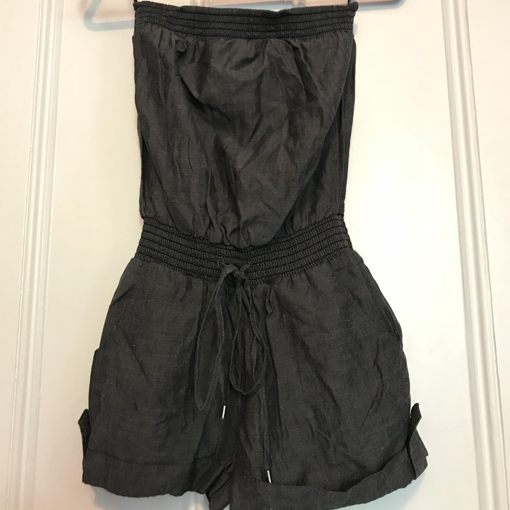 Gray Sleeveless Romper